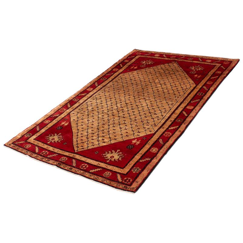 ECARPETGALLERY Hand-knotted Andelz Brown Wool Rug - 5'4 x 9'0