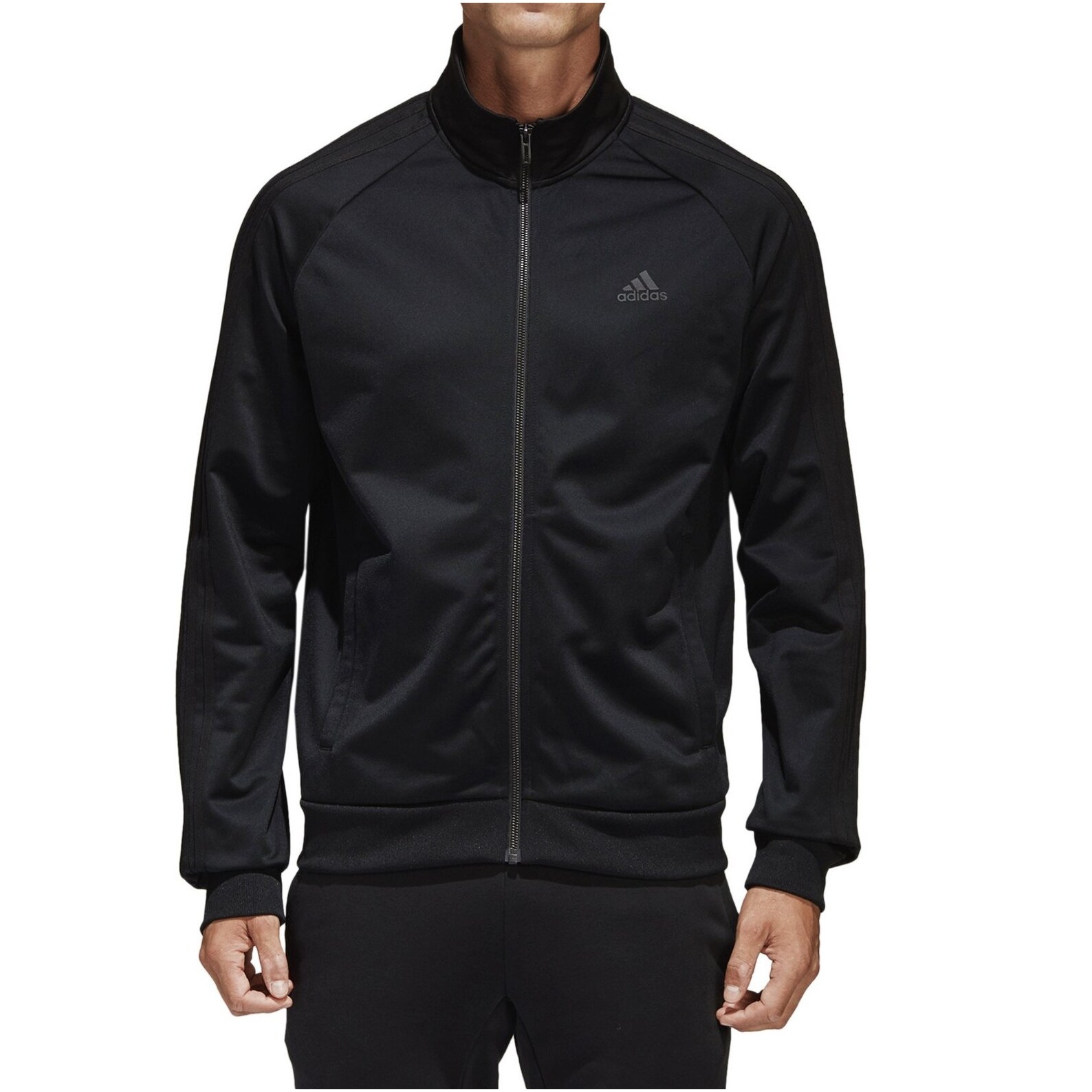 adidas black track jacket mens