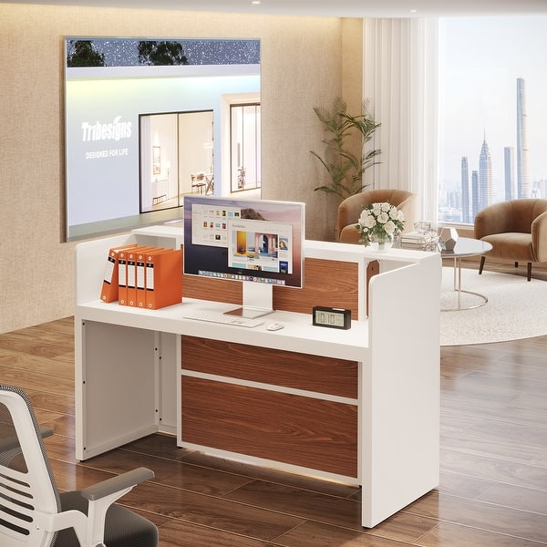 63 inch Reception Desk with LED Light...