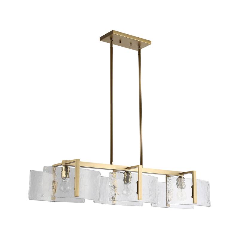 Golden Lighting 3164-LP HWG Aenon 3 Light 41" Wide Linear Pendant