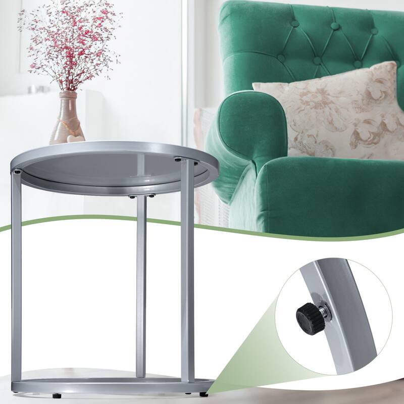 VredHom Patio Outdoor Metal Side Table