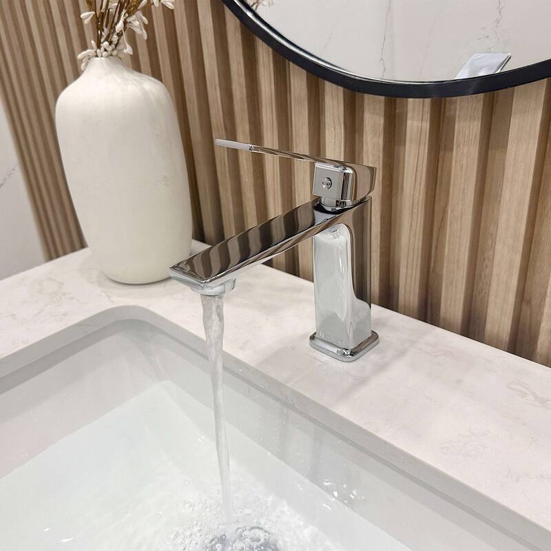 Stylish Vita Single Handle 6" Bathroom Faucet B-102C & B-102N - Polished Chrome