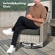 preview thumbnail 49 of 55, OVIOS 5-Piece Outdoor Wicker Swivel Chair Set With Solar-Powered Table