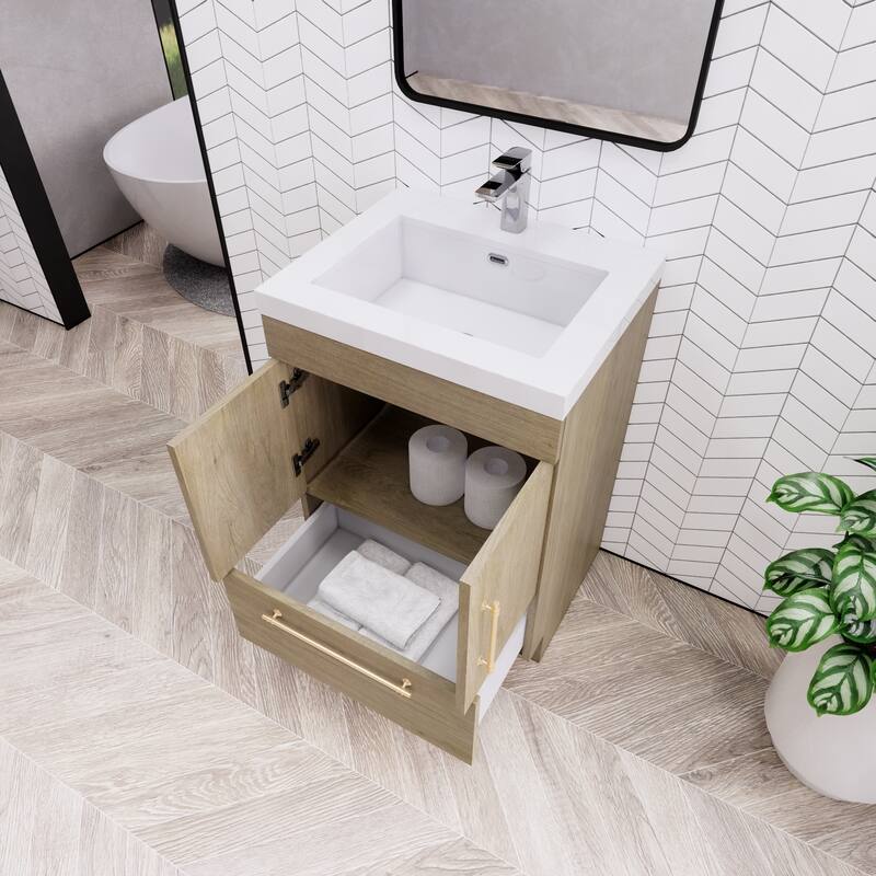Eliza 24'' Freestanding Vanity with Single Sink