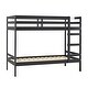 preview thumbnail 7 of 5, Transitional Twin Over Twin Bunk Bed With Rounded Ladder Rungs And Gurad, Loft Bed, Assembly Is Required