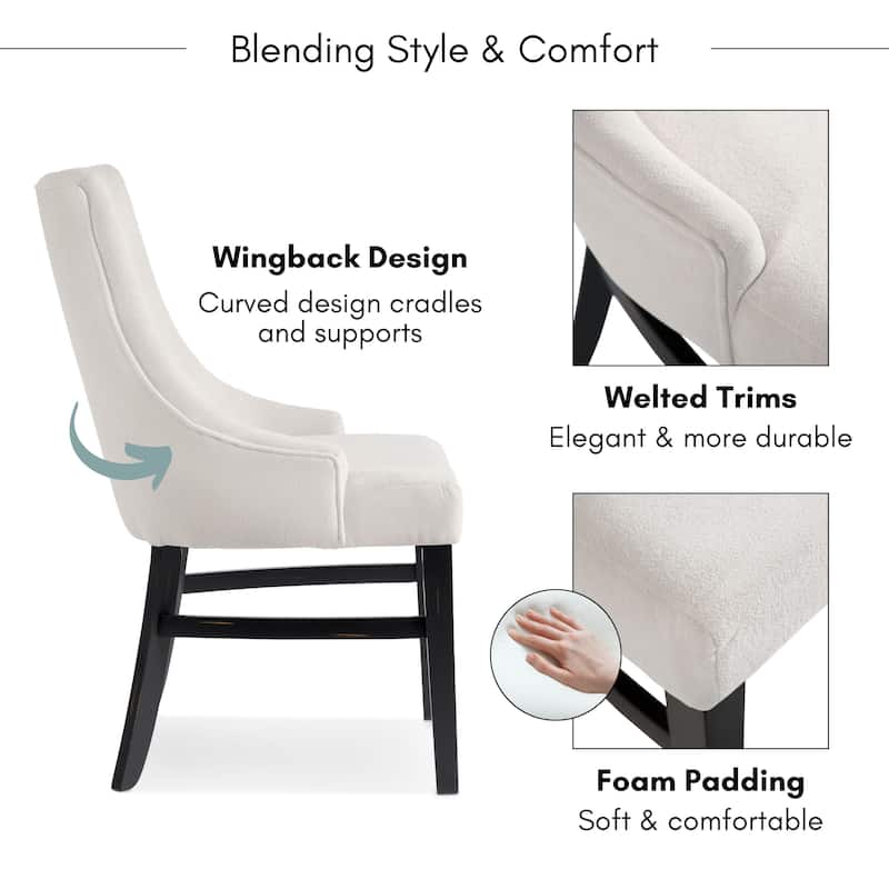 Furniture of America Kieran Farmhouse Black Padded Dining Chairs (Set of 2)