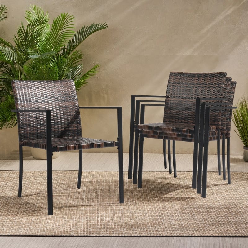 Outdoor 2PCS Wicker Dining Chairs