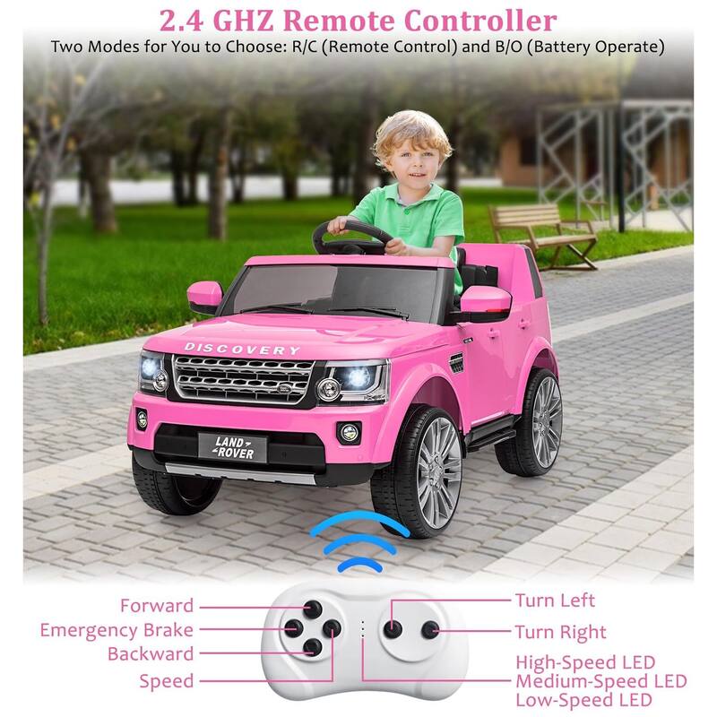 Licensed Land Rover Ride on Car, 12V 4.5 MPH Ride on Toys for Toddlers 3-8