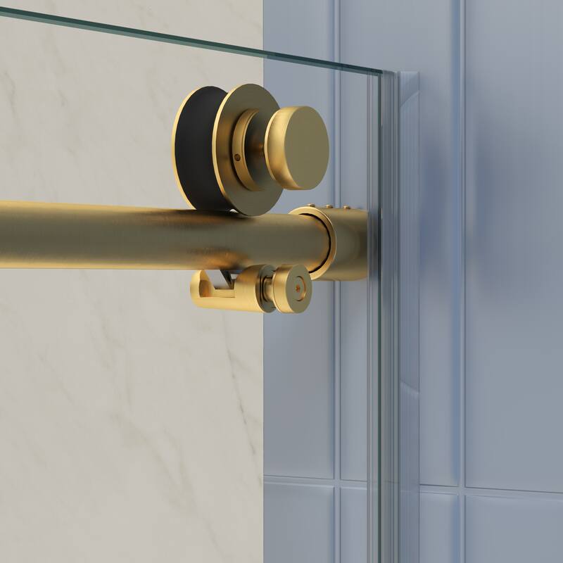 60"W x 74"H Frameless Single Sliding Shower Door with 5/16" Tempered Glass - 60'' x 74''