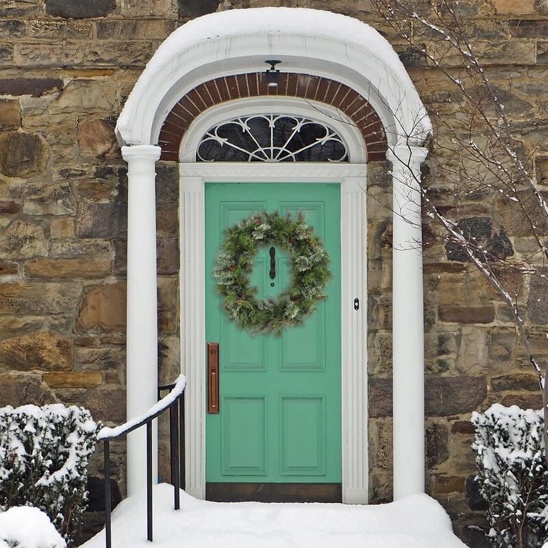 National Tree Company 30 in. Glistening Pine Wreath with LED Lights - 30 in