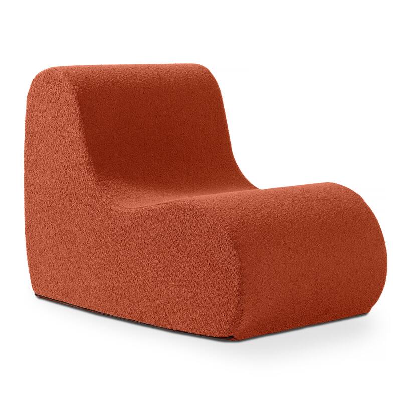 Jaxx Uptown Modern Armless Accent Chair, Boucle