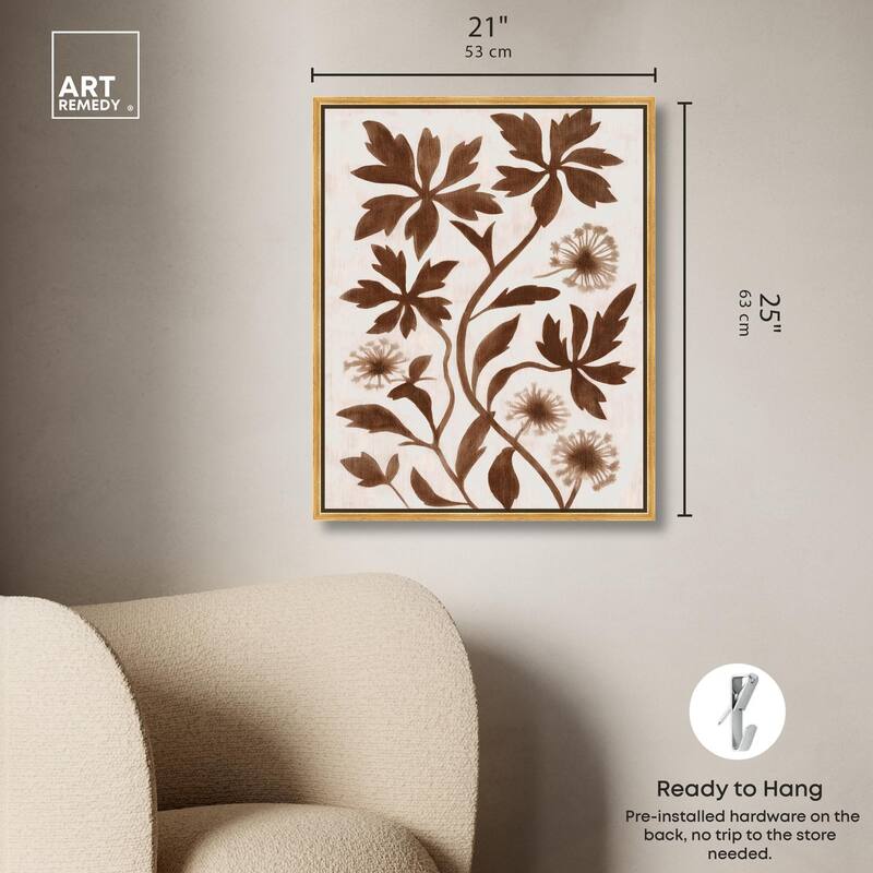 Sepia Sepal I Canvas by Art Remedy