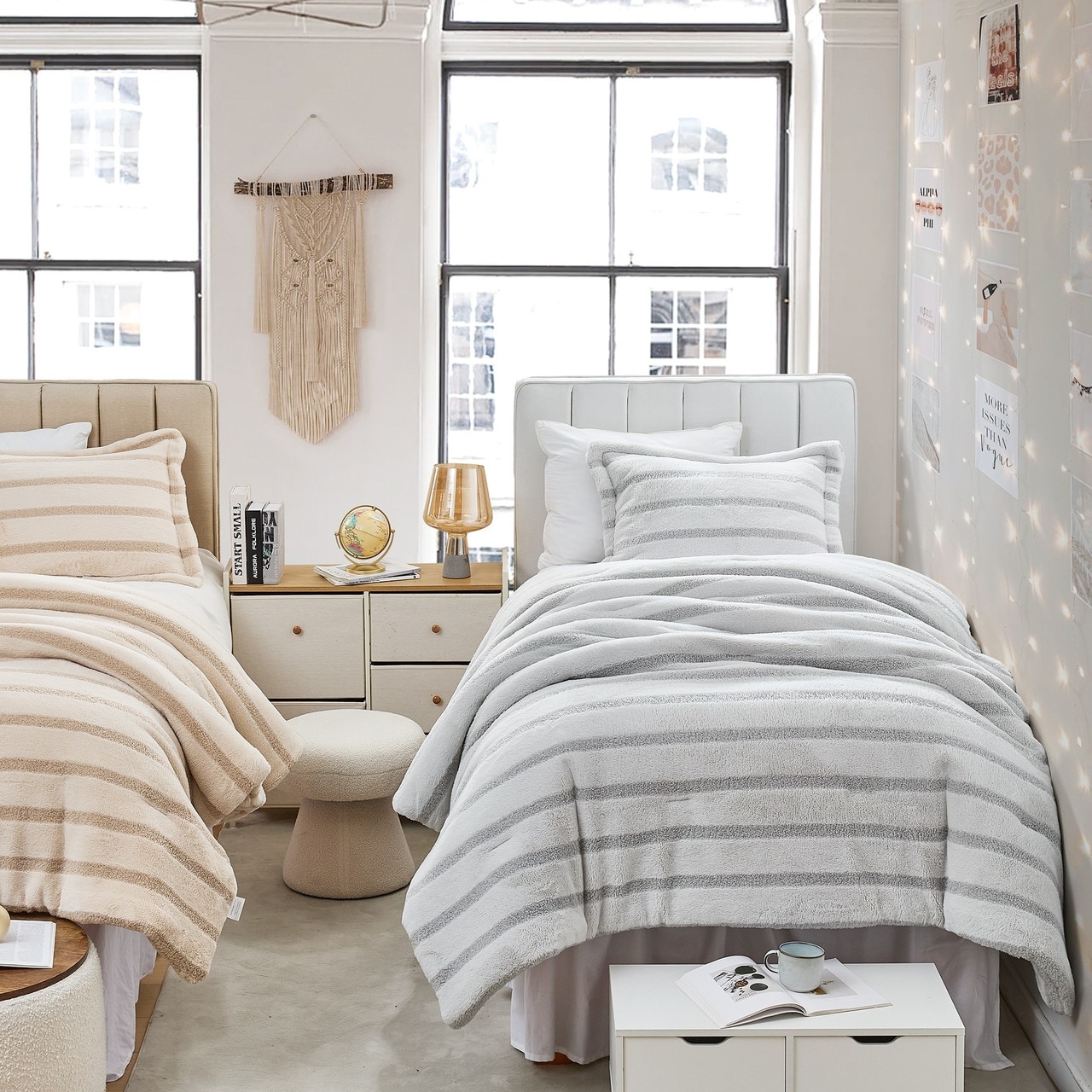 Cozzzzzzzzzzzzzzzzy - Coma Inducer Oversized Comforter Set - Glacier Gray Stripe