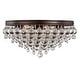 preview thumbnail 1 of 3, Calypso 6 Light Crystal Teardrop Vibrant Bronze Ceiling Mount - 20'' W x 9'' H