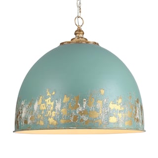 Golden Lighting Alison 5-light Pendant in Vintage Gold and Antique Teal shade - 5 Light Pendant