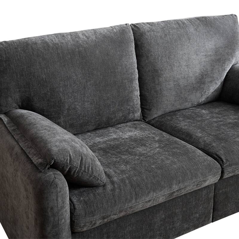 71.28" Chenille 2-Seater Sofa with Cloud-Like Cushion & Sponge Support