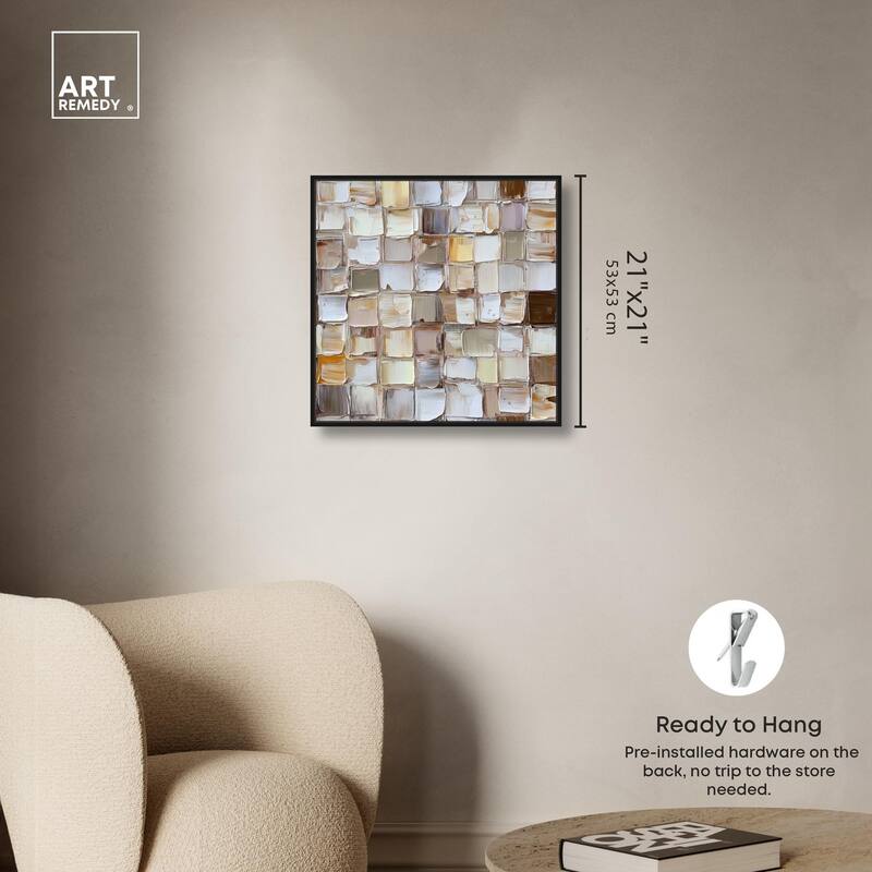 Woven Stone Canvas by Art Remedy