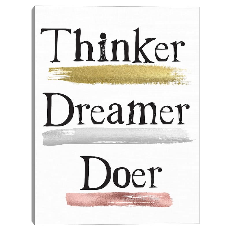 Thinker Dreamer Doer Canvas Art Print