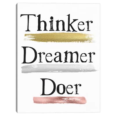 Thinker Dreamer Doer Canvas Art Print