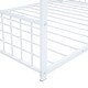 preview thumbnail 10 of 9, White Full Size Metal House Bed with Roof, Fence and Back for Kids, Boys and Girls, Bedroom