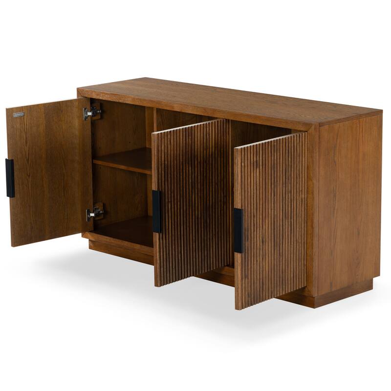 SAFAVIEH Couture Shelbie 3-Door Reeded Sideboard - 60"W x 18"D x 32"H