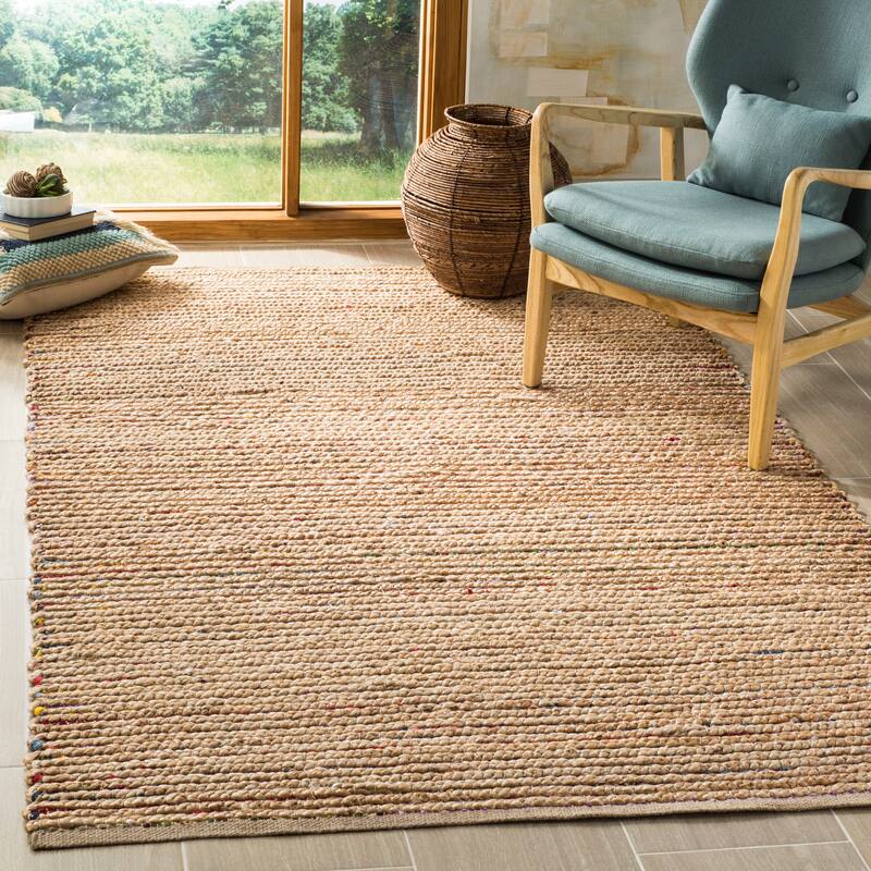 SAFAVIEH Handmade Cape Cod Anjana Coastal Jute Rug - 4' x 6' - Natural/Multi