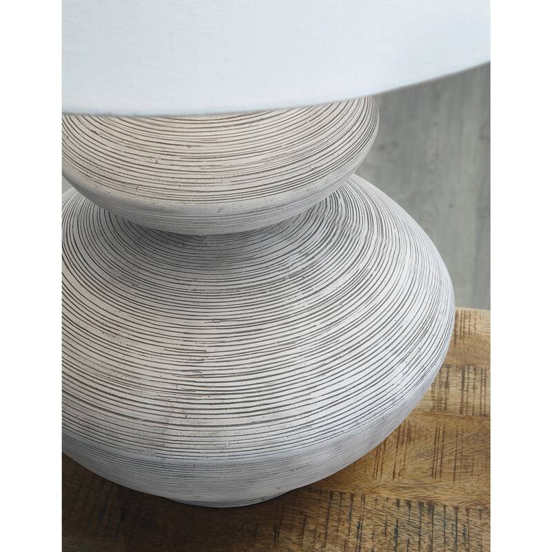 Signature Design by Ashley Brickdon White/Gray Table Lamp - 23" W x 23" D x 29" H