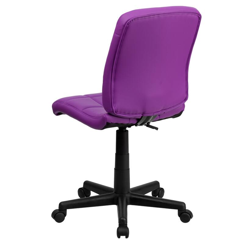 Mid-Back Quilted Vinyl Swivel Task Office Chair