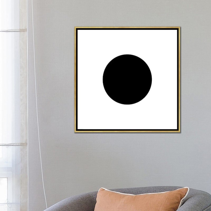 iCanvas "Black Circle" by Art Mirano Framed Canvas Print