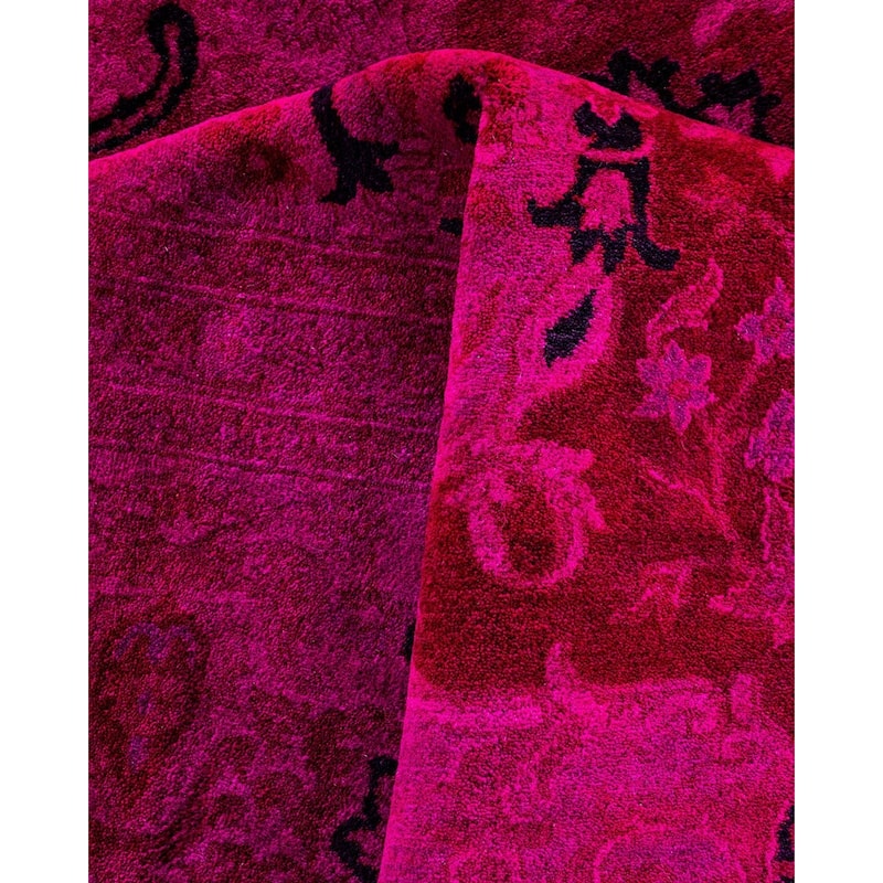 Overdyed, One-of-a-Kind Hand-Knotted Area Rug - Pink - 8' 2" x 10' 3"