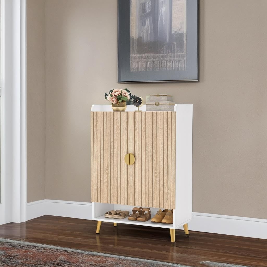 29.6" 7-tier Inches Wooden Shoe Cabinet with Doors