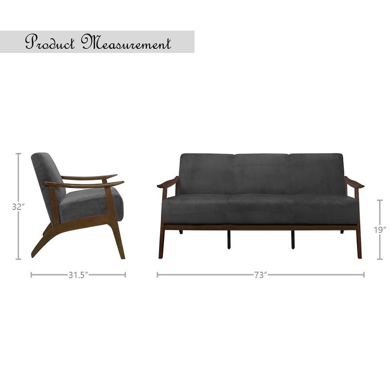 Parlier 2-Piece Velvet Sofa Set