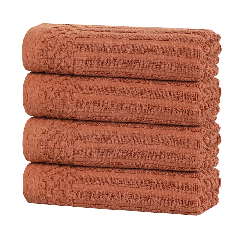 Superior Soho Ribbed Cotton Hand Towel Set of 4