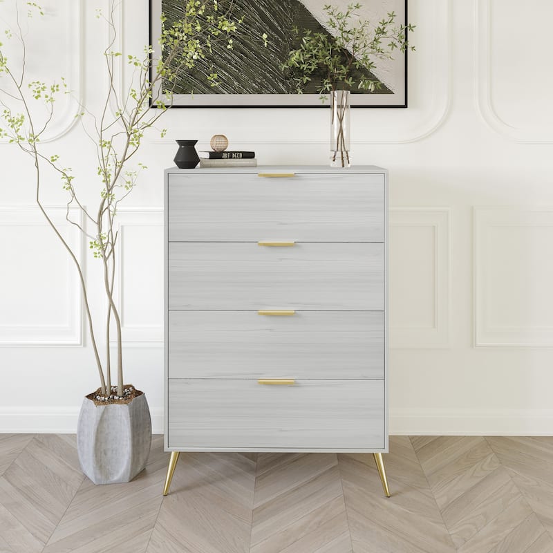 CraftPorch Contemporary 4-Drawers Wooden Chest