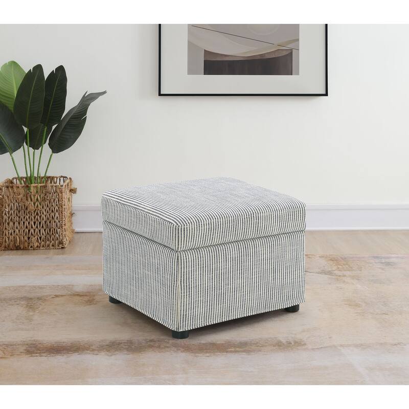 Winter Upholstered Hydraulic Lift Top Storage Ottoman