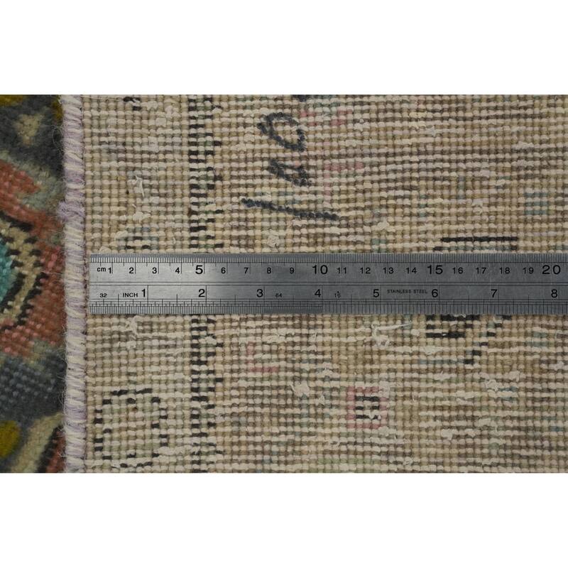 Hand Knotted Oriental 100% Wool Carpet Traditional Floral Green Tabriz Area Rug - 9' 5'' X 6' 4''