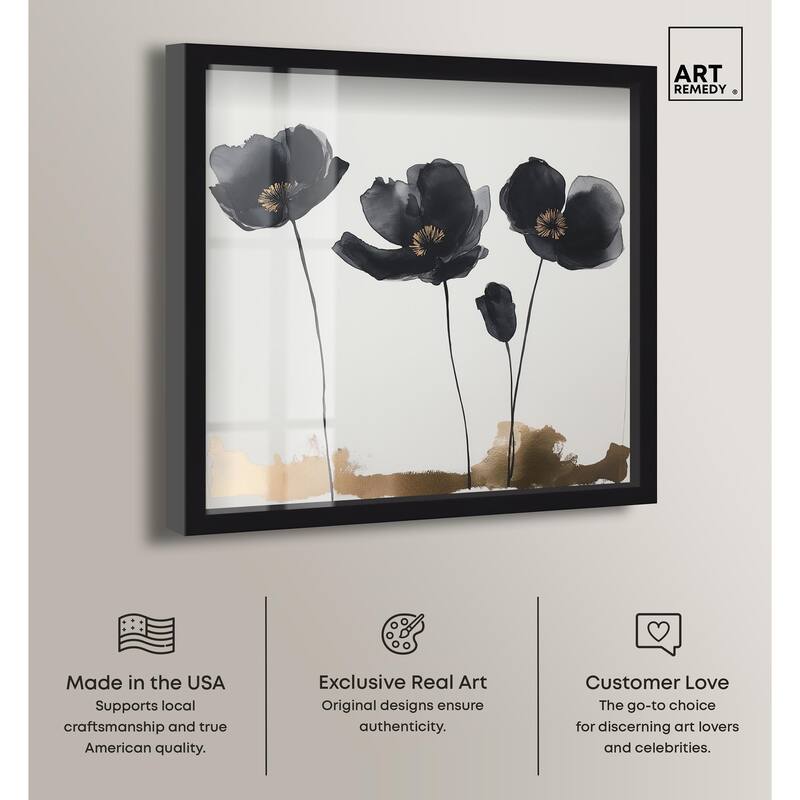 Nocturnal Flowers I Shadowbox by Art Remedy