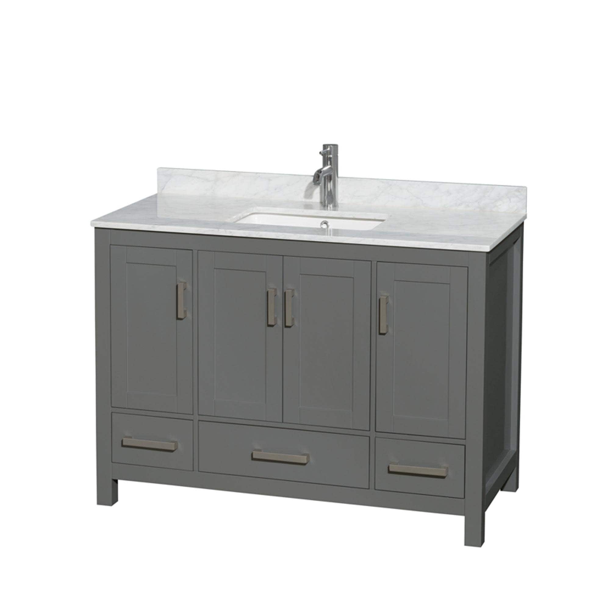 Wyndham Collection WCS141448SUNSMXX Sheffield 48" Freestanding Single