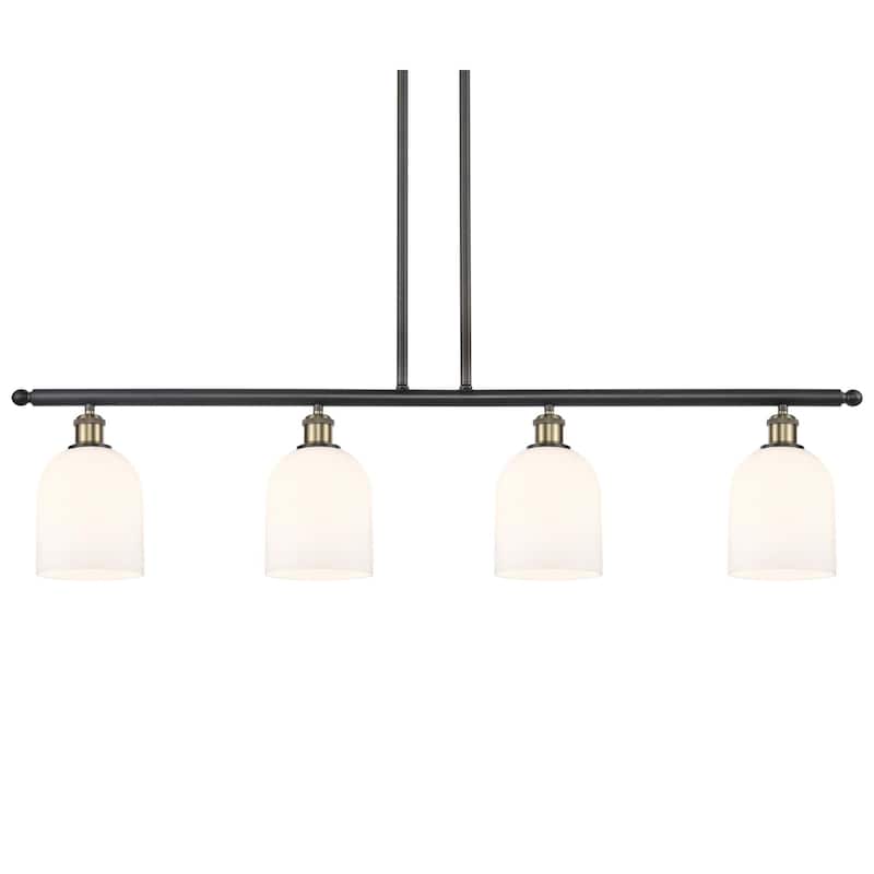 Innovations Lighting 516-4I-10-48 Bella Pendant Bella 4 Light 48" Wide - Black Antique Brass / Gloss White