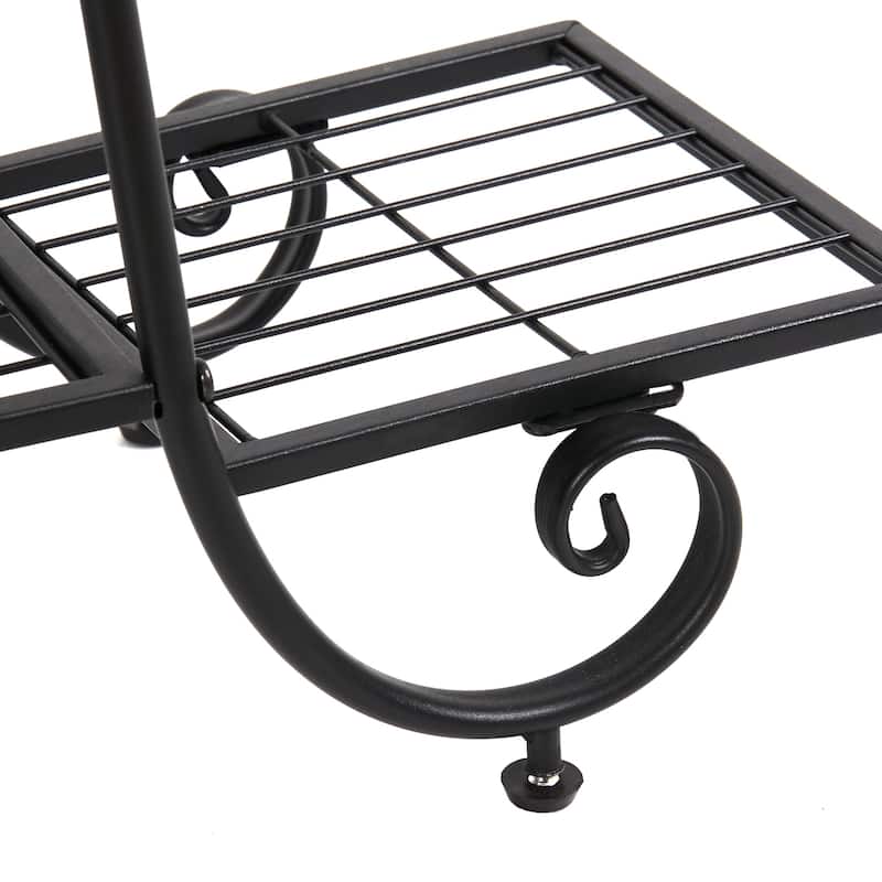 6 Tiers Multilayer Metal Plant Stand Flower Pots Display Holder Garden Balcony - 32''