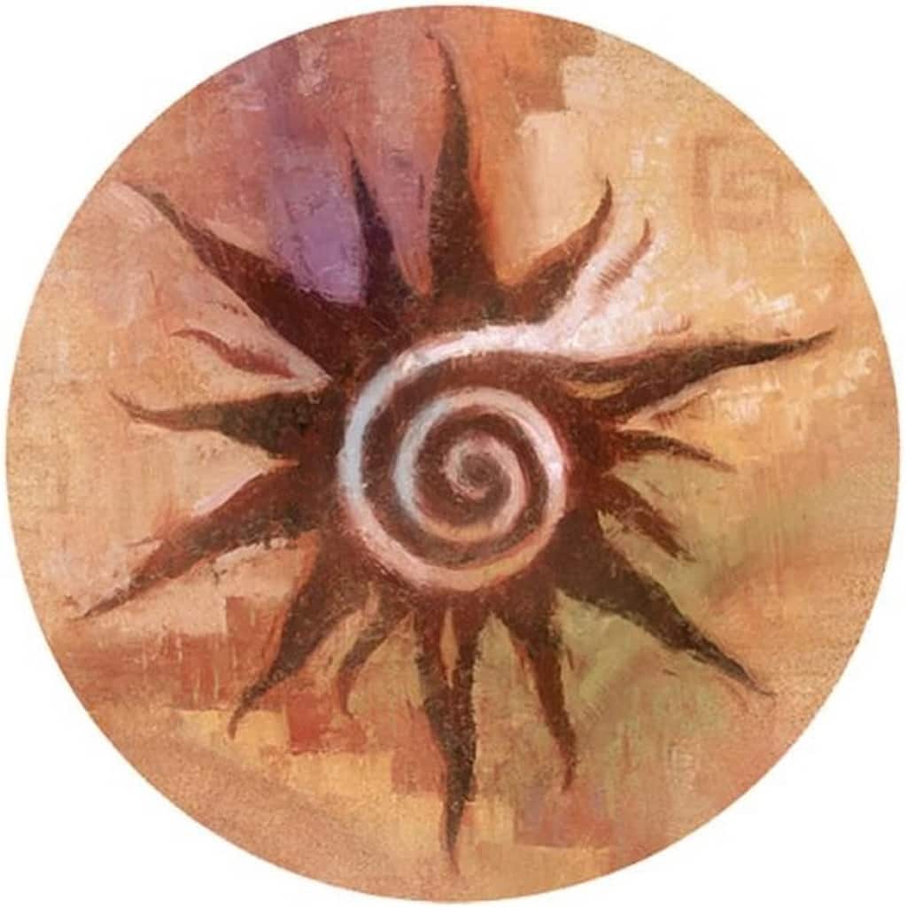 Spiral Sun Natural Sandstone Coaster 4 Pack Eco-Friendly, Absorbent, Easily Wipes Clean