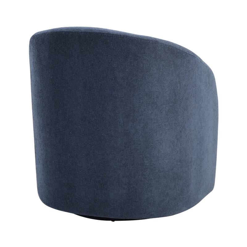 Tapestry 28.5" Boucle Swivel Chair - 360-Degree Metal Swivel Base