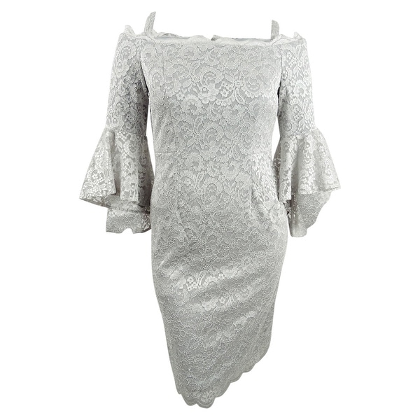 r&m richards silver dress