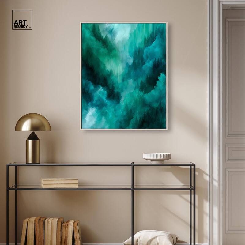 Textured Teal II Canvas by Art Remedy