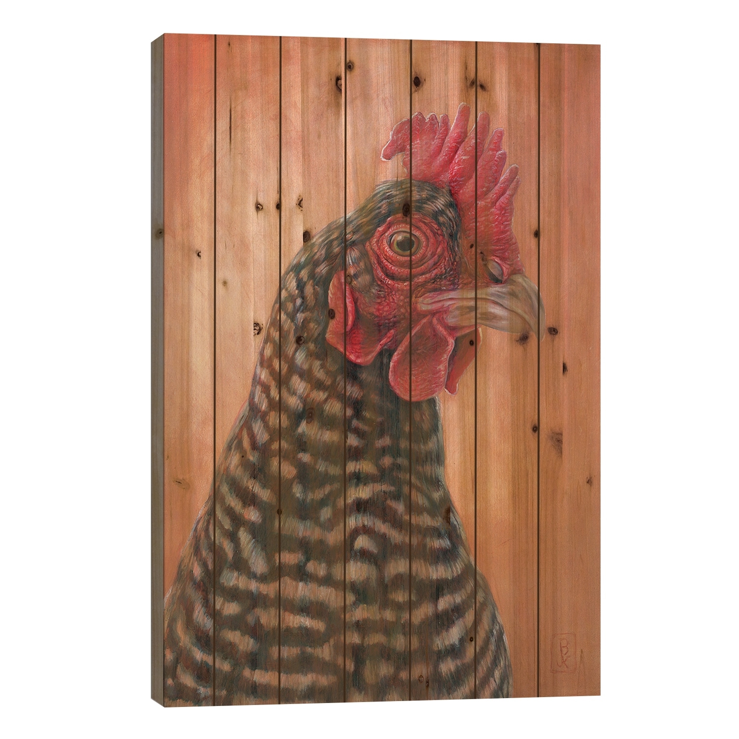 Bossy Print On Wood by Brandon Keehner - Multi-Color
