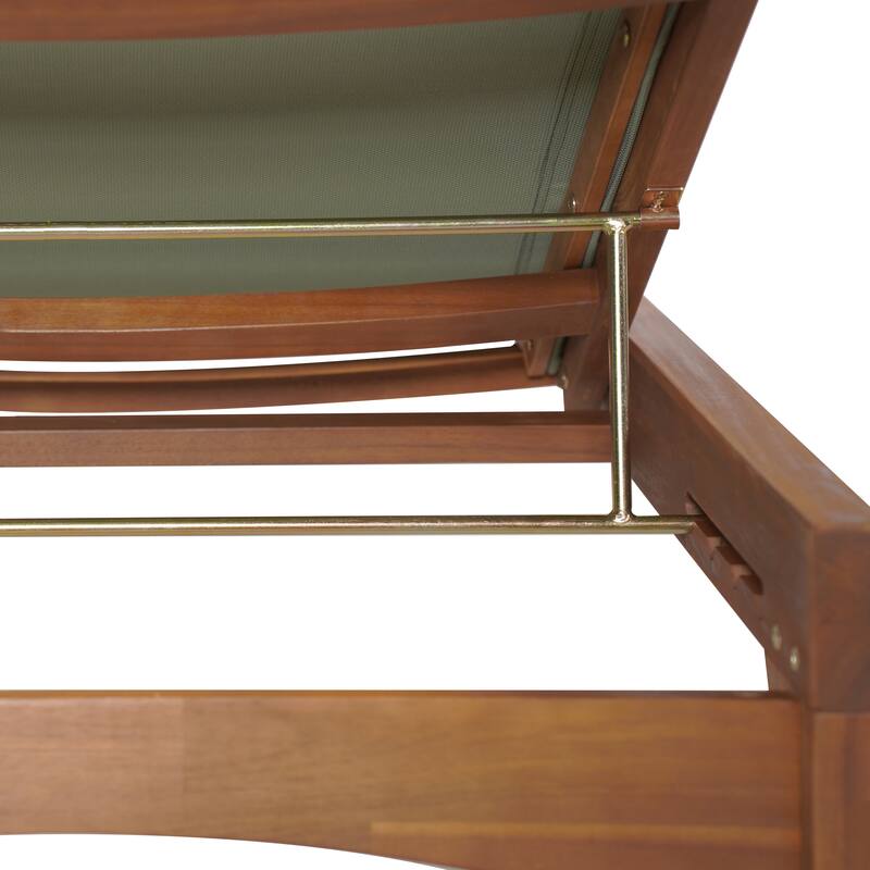 Christopher Knight Home - Orion Acacia Wood Outdoor Chaise Lounger