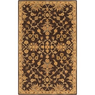 Overstockhand Tufted Karla Traditional Wool Area Rug 10 X 14 Dark Brown Dailymail