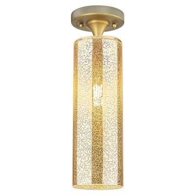 Innovations Lighting 434-1F-G434-12ME Crown Point 15" Tall Semi-Flush