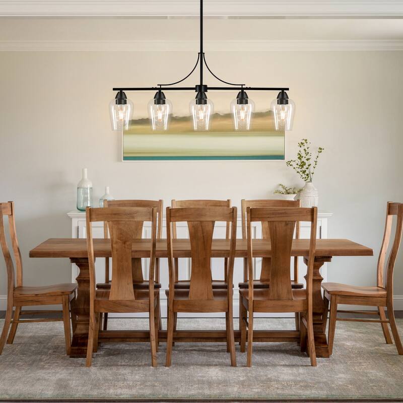 Kitchen Island Lighting Dining Room Light Fixtures Linear Chandelier - 5-Light