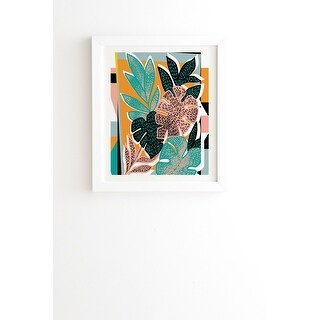 Deny Designs Tropical Leaves Framed Wall Art (3 Frame Colors) - Green ...